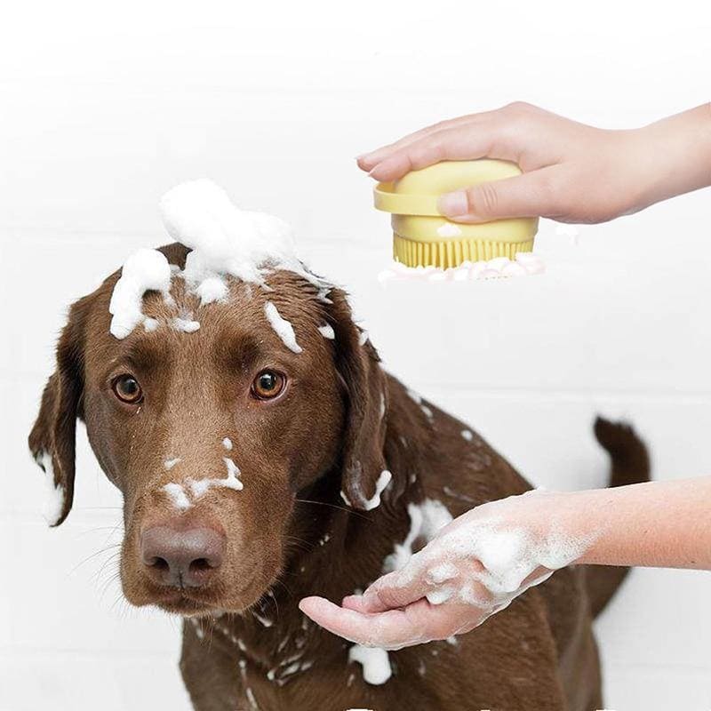 Escova de Banho Massageadora para Pets – Limpeza e Relaxamento em um Só Produto!